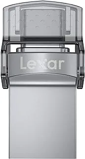 محرك فلاش Lexar JumpDrive مزدوج D35c USB 3.0 من النوع C 100 ميجابايت / ثانية ، سعة 128 جيجابايت