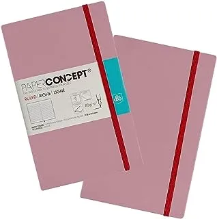 OPP PAPER CONCEPT 13 x 21 cm Hard Cover Executive Notebook 85gsm - Pastel Colors - Pink