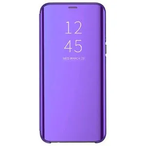 OPPO Reno 4 5G Plating Mirror Leather Case - Purple Blue