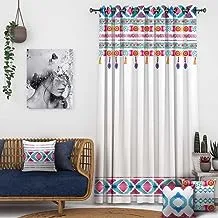 Shatta Printed Watercolor Curtain 69 Rings One Side