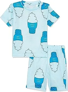 lovely land Baby Boys Blue Shades & Ice Creams Allover Boys Slip On Pajama Pajama Set (pack of 2)