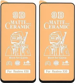 Generic Ceramic 9D Non breakable Screen Protector With Anti Fingerprint And Black Edges For Realme X50 6.57