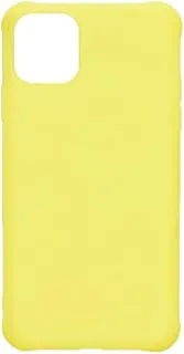 Generic Silicone Phone Case With Four Angles Protection Edges And Modern Design For IPhone 11 Pro Max 6.5 Inch - Yellow