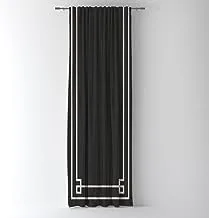 Greek Key Print Shatta Curtain Code-248 Single Side Stripe