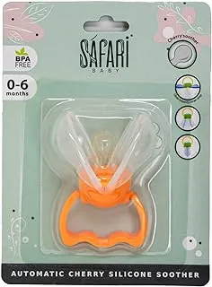 Safari cherry auto close soother 0-6 orange 1 piece