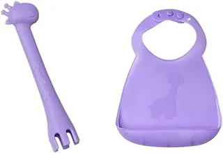 Wee Baby Prime (Silicone Bib + Silicone 2 side spoon and fork)