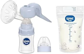 Wee Baby Manual Breast Pump + 20 Milk Storage Bag 200ml.