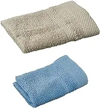 Rosa Home Honeycomb Cotton Face Towel, 60 X 40 cm - Grey + ROSA HOME Bordeaux Honeycomb Cotton Face Towel, 60 x 40 cm - Baby Blue