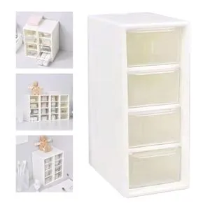 Small Organizer Box With 4 Drawer Units Container Case For Home Nail