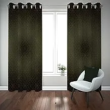 Shatta Printed Arabesque Flower Curtain 59 Single Side Stripe