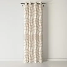 Shatta Printed Plaid Curtain Code-109 Rings One Side