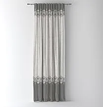 Gray Printed Shatta Curtain Code-168 Single Side Stripe