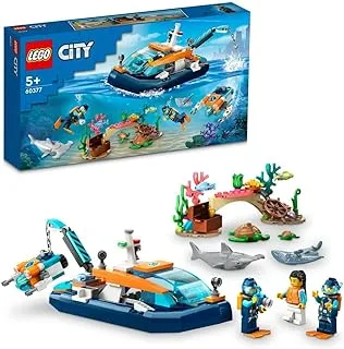 LEGO® City Explorer Diving Boat 60377 Building Toy Set (182 Pieces)