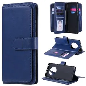 For Huawei Mate 40 Multifunctional Magnetic Copper Buckle Horizontal Flip Solid Color Leather Case(Dark Blue)