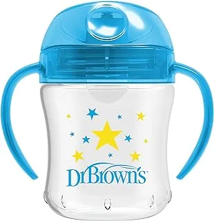 Dr Brown's Soft-Spout Transition Cup 180 ml w/Handles - Blue (6m+)