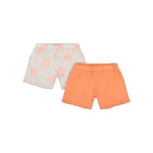 Mothercare Orange And Spot Frilled Shorts - 2 Pack