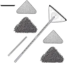 ممسحة تنظيف مثلثة دوارة 360 درجة من DEWU ممسحة مثلثة قابلة للتمديد متعددة الوظائف مع مقبض طويل وعبوات للغبار المنزلي وتنظيف نافذة السيارة