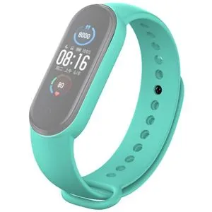 For Xiaomi Mi Band 6 (CA8856) Solid Color Silicone Replacement Strap Watchband(Mint Green)