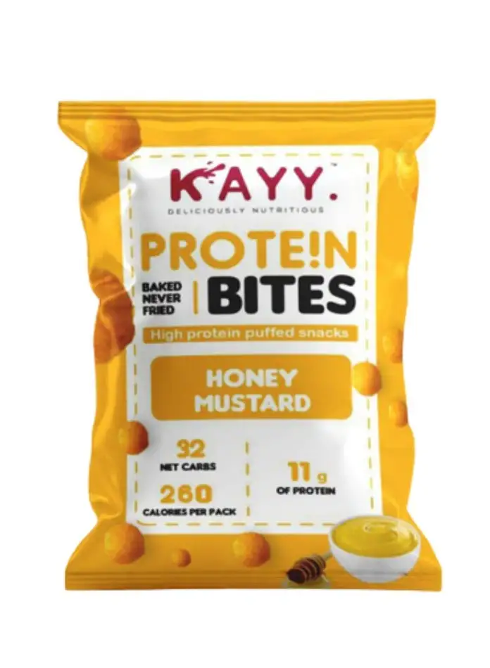 Kayy High Protein Baked Buffed Bites 60g Honey Mustard Flavors