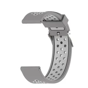 For Garmin Forerunner 245 Strap(Grey + White)