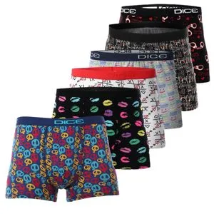 Dice - Bundle Of (6) Printed Boxers For Men & Boys