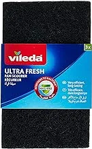 Vileda, Ultra Fresh Pan Scourer, 3 Layer Pads, Black/Green, BSH305M