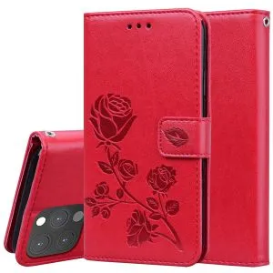 Rose Embossed Leather Case For IPhone 13 Pro