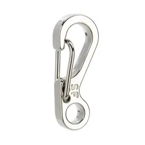 Mini Aluminum Alloy Carabiner Clip With Spring Keychain - Silver