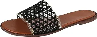 41 EU, Black, sway 1 c.m slippers,straw/canvas,net strap design