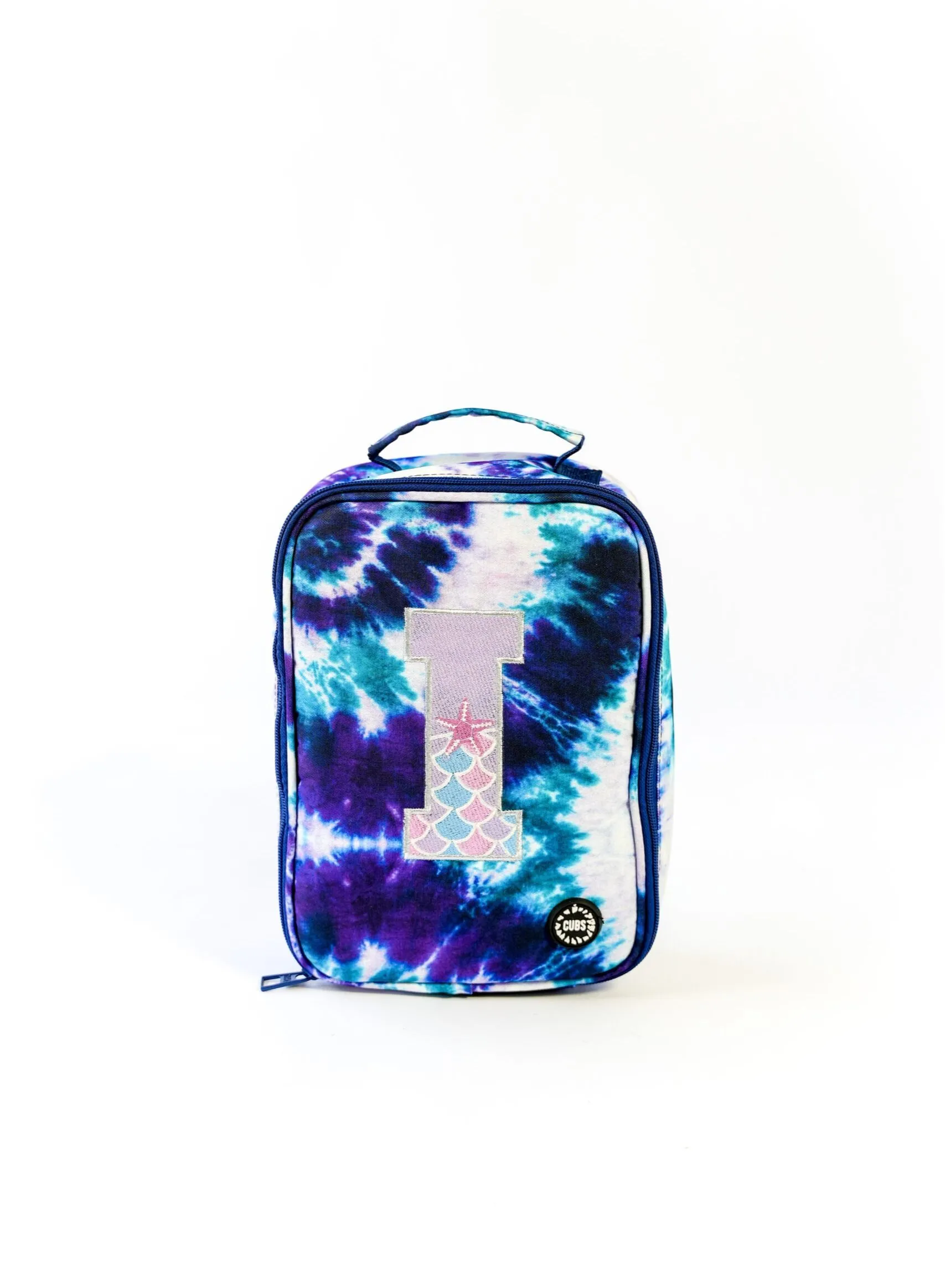 CUBS Cubs Big&Basic Special Embroidery Purple TieDye With Letter I MultiColor Lunch Bag