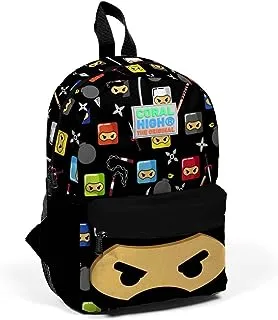 Coral High Kids Two Compartment Small Nest Backpack - Black Ninja Patterned