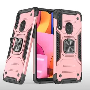 لهاتف Samsung Galaxy A20s Magnetic Armor TPU + PC Case (ذهبي وردي)