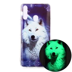 For Samsung Galaxy A20s Protective Case(Starry Sky Wolf)