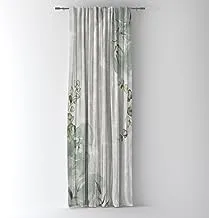 Floral Print Shatta Curtain Code-246 Single Side Stripe