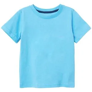 Fashion Summer Fashion Cotton T Shirt For Boy Girls Tops Child Modis Solid T Shirt Kids Baby Boys T Shirt For Children 2-8 Years(#Sky Blue)