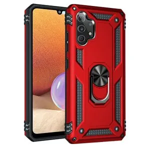 For Samsung Galaxy A53 / A53s / A32 4G Shockproof TPU + PC Protective Case With 360 Degree Rotating Holder(Red)