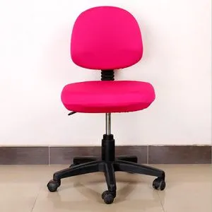 Stretch Spandex Office Chair Slipcover Protector Rotating Rose Red