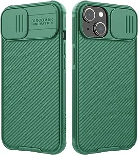 Generic Nillkin Polycarbonate Back Phone Protection Case Modern Design With Strong Safety Edges, Cam Shield And 9H Screen Protector For Iphone 14 Plus - Green