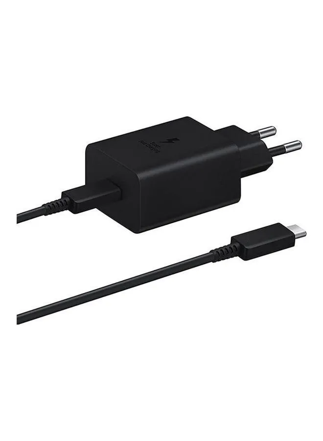 Samsung Fast Charge Power Adapter , 45W , Type-C To Type-C , With Cable Black