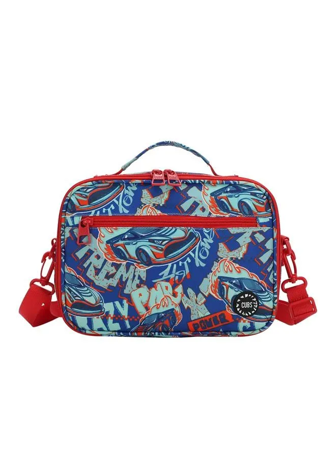 CUBS Cubs Junior Car Flames MultiColor Lunch Bag