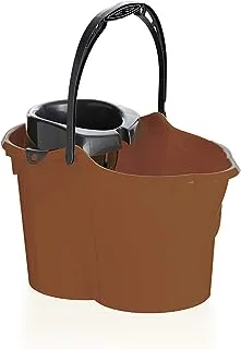 Maya Oval Bucket with Wringer 15 L Brown 09050