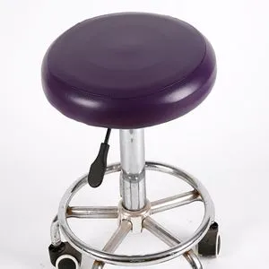 Soft Elastic Round Bar Stool Covers Living Room Chair Purple