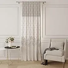 Shatta Printed Grey Curtain Code-229 Single Side Stripe