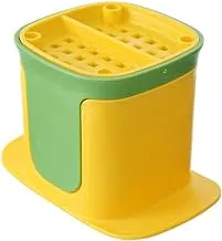 Plastic Vegetable Cutter with Base - Green and Yellow