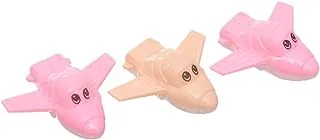 Etta 3006 Plastic Pencil Sharpener Air Plane Shape Set Of 3 Pcs. - Multi Color