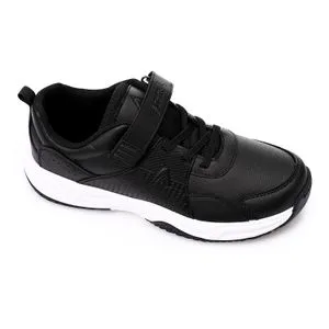 Activ Leather Teens Comfy Black Sneakers