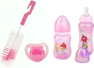 La frutta Classic gift set (2 Classic bottles 150ml,240ml & orthodontic pacifier 0-6 & bottle brush)