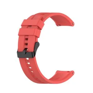 For Huawei Watch GT 2 Pro Silicone Replacement Strap Watchband With Black Steel Buckle(Red)