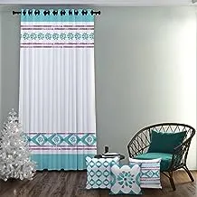 Shatta Printed Watercolor Flowers Curtain 54 Rings One Side