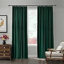 Vlevo Velvet side curtain color green-1Panel 140 X 280 cm